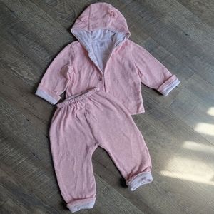Baby Gap cotton 2pc outfit reversible cardigan Pants 18-24m